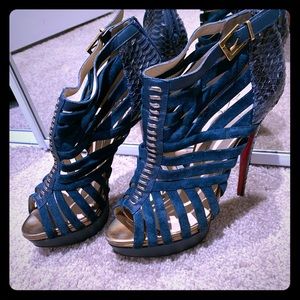 Christian Louboutin Karina 150 Velvet/Watersnake